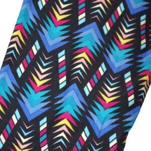 LuLaRoe Leggings OS One Size Geometric Arrows Kaleidoscope Blue Red Yellow